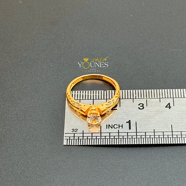 انگشتر تک نگین طلا